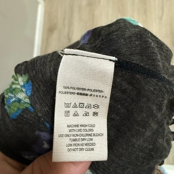 Free People Black Floral Peplum Cami Top Size M - Picture 5 of 5